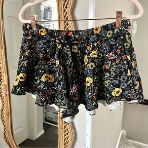 Free People / Intimately Floral A Go Go Swing Lounge Shorts Black